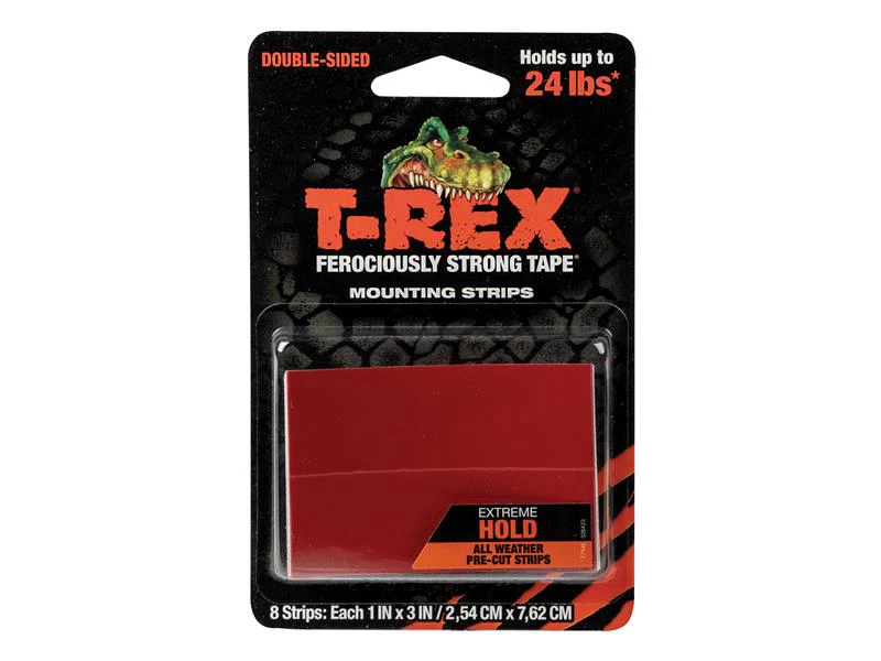 Shurtape T-REX® Extreme Hold Mounting Strips 2.54 x 7.62cm (Pack 8) - Image 2