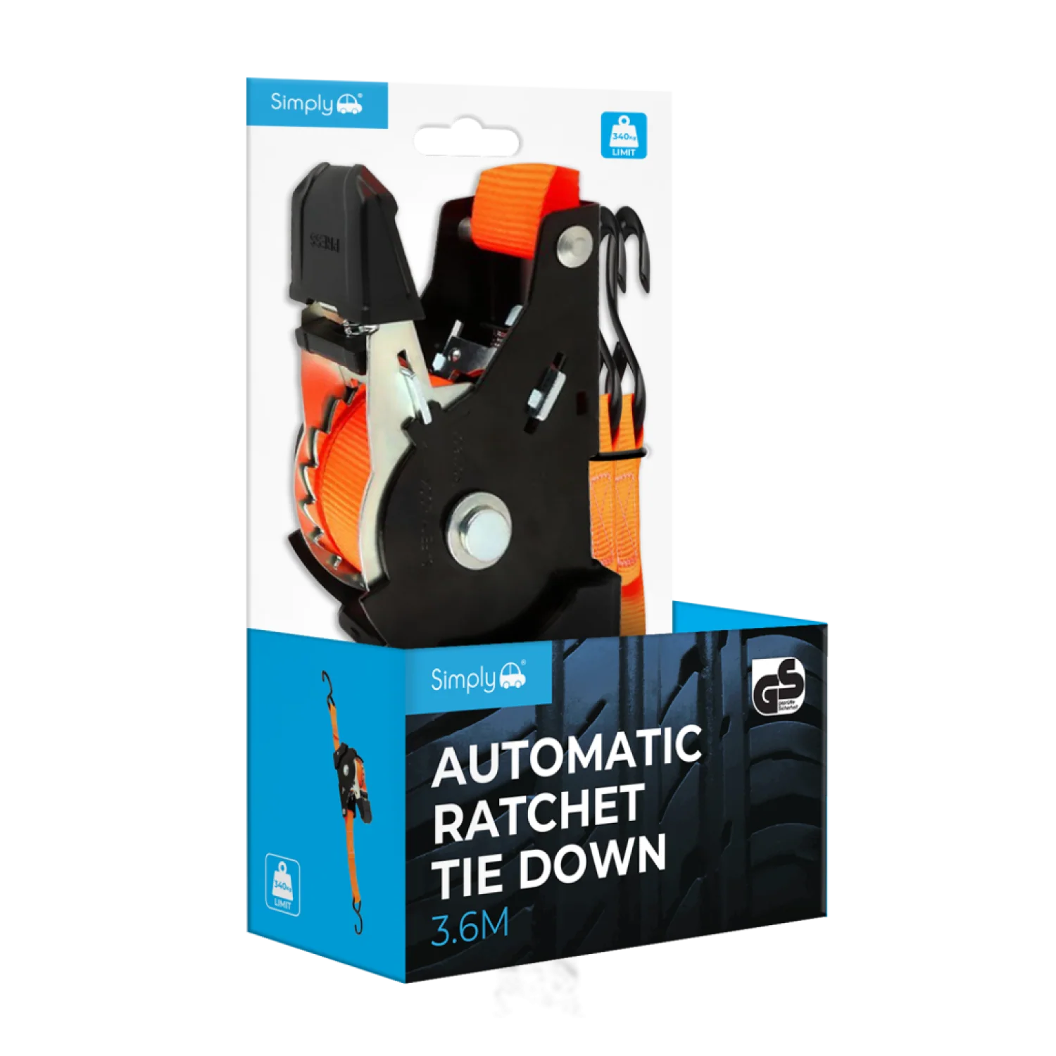 SIMPLY AUTO 3.6M AUTOMATIC RATCHET TIE DOWN - Image 2