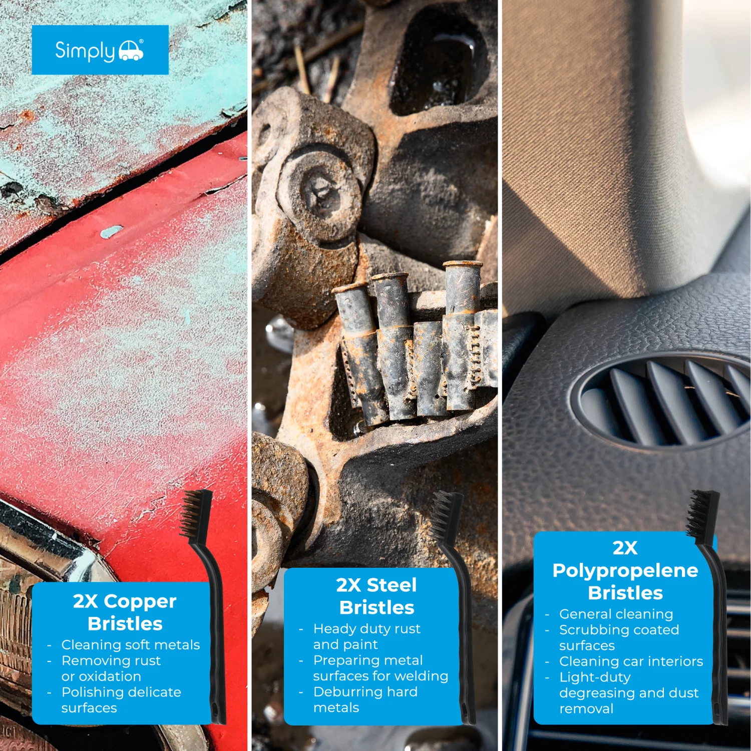 SIMPLY AUTO 6PC WIRE BRUSH SET - Image 3