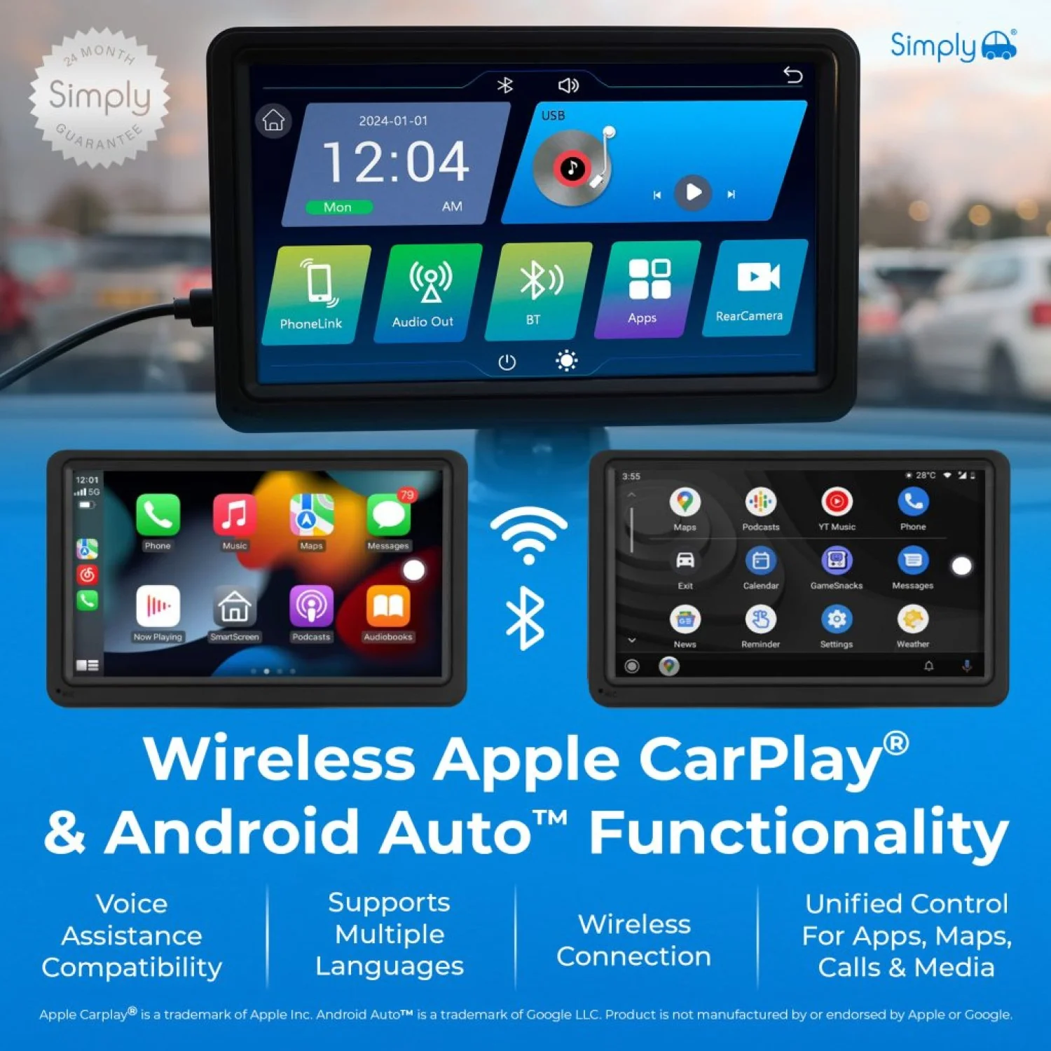 SIMPLY AUTO SMART IN CAR DISPLAY WITH REAR CAMERA - Image 3