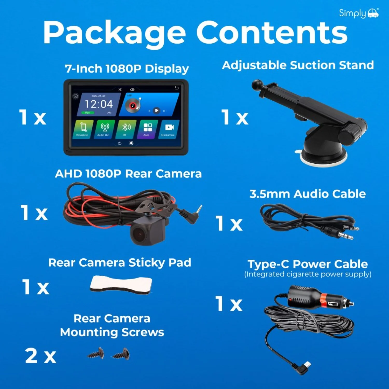SIMPLY AUTO SMART IN CAR DISPLAY WITH REAR CAMERA - Image 9
