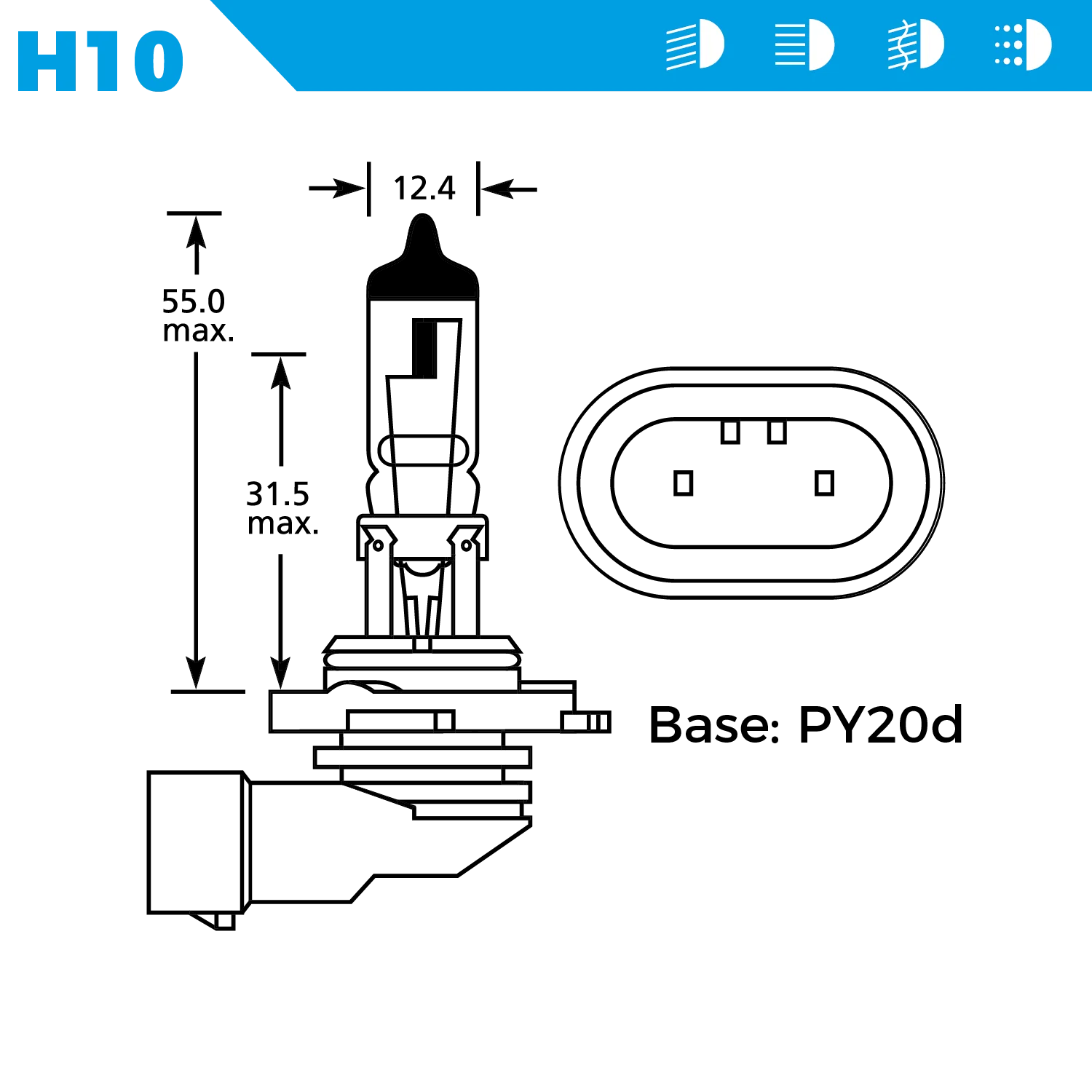 SIMPLY H10 - 12V 42W BLISTER BULB - Image 2