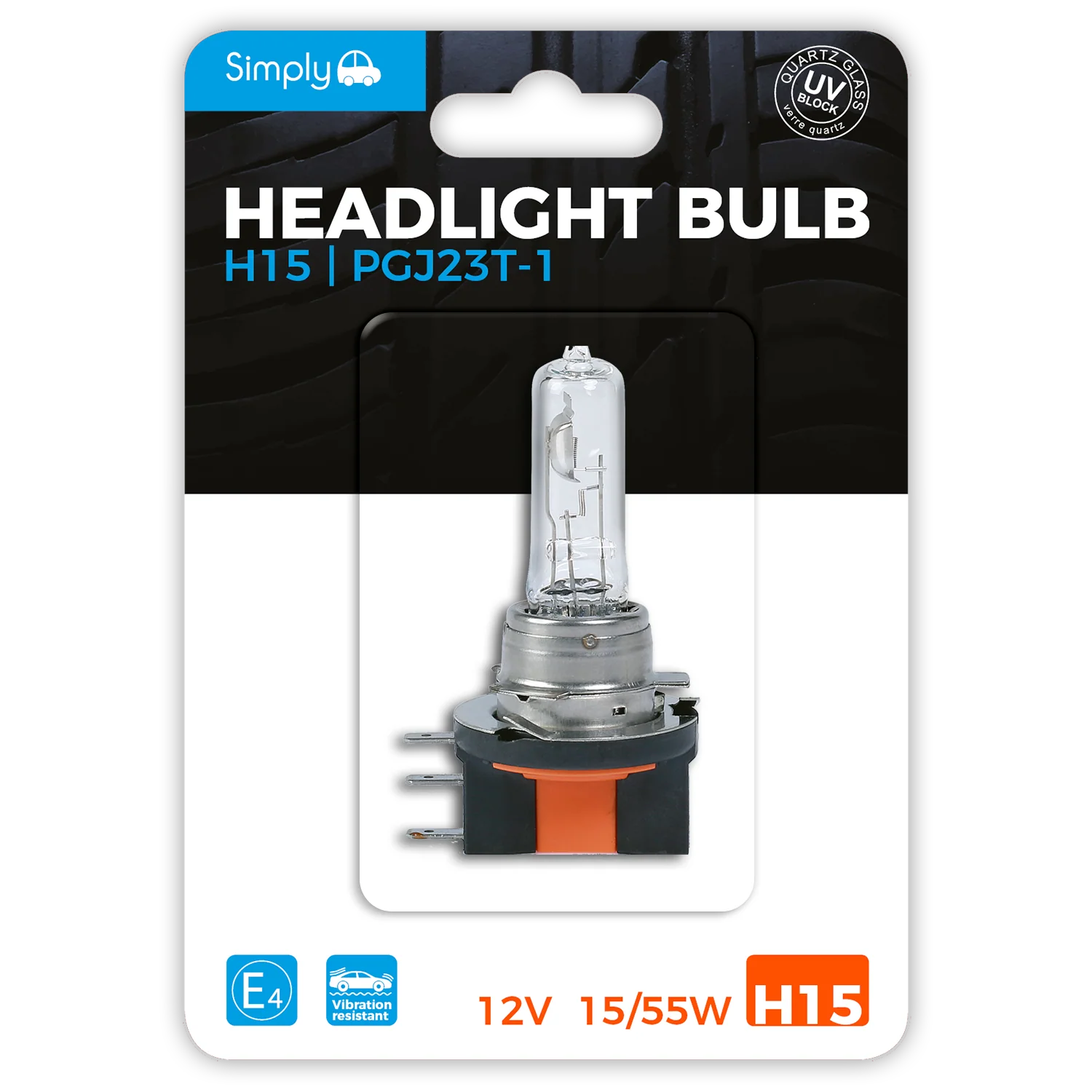 SIMPLY H15 - 12V 15/55W PX29T BLISTER BULB