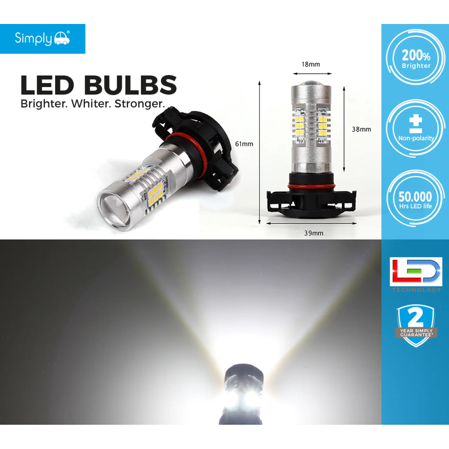 SIMPLY LED 21 LED FOG LIGHT BULB - Image 3