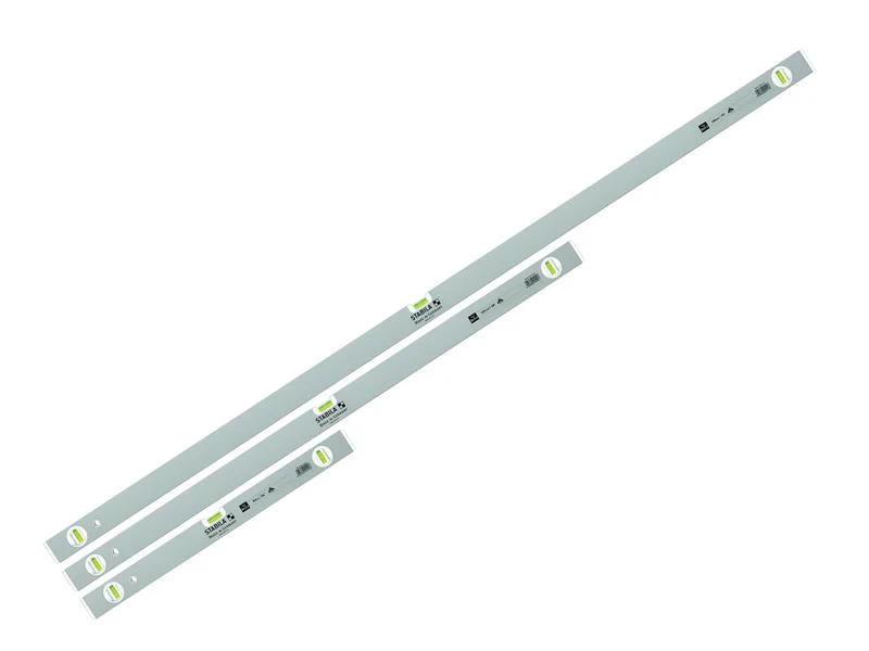 Stabila 80U2 Traditional Spirit Level Pack 60cm, 120cm, 180cm