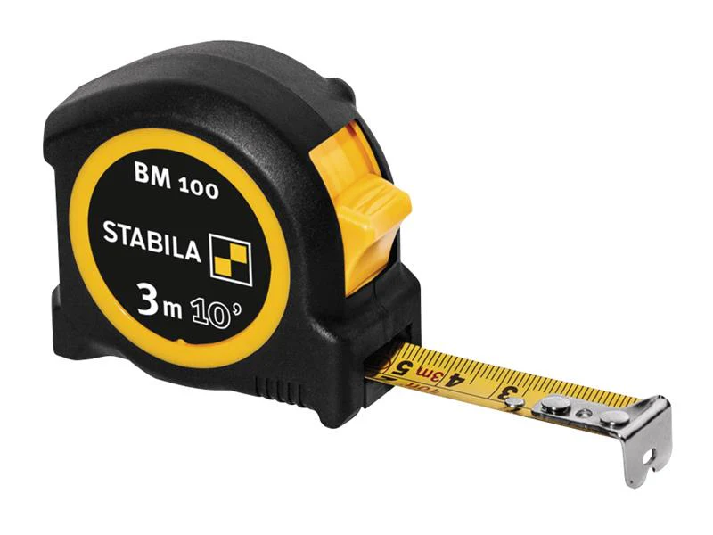 Stabila BM 100 Compact Pocket Tape 3m/10ft (Width 19mm) - Image 2
