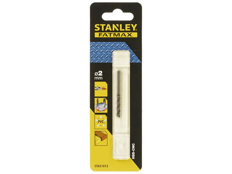 STANLEY® FatMax® Precision Metal Drill Bit 2.0mm OL:49mm WL:24mm