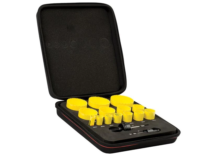 Starrett KFC14021 Fast Cut Bi-Metal Universal Holesaw Kit, 16 Piece