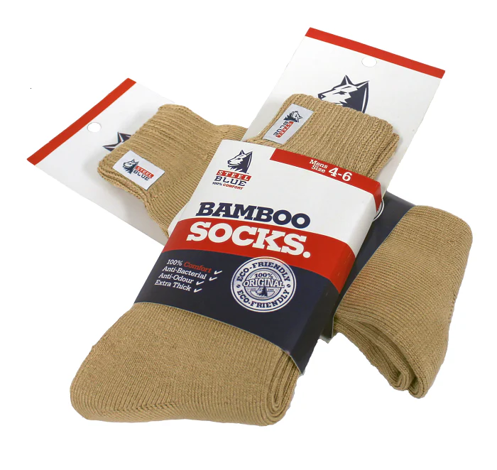 STEEL BLUE BAMBOO SOCKS SIZE 11-14, 6-10 - Image 4