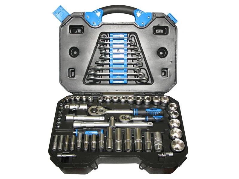 TALAtools 1/4in & 1/2in Drive Socket & Accessory Set, 58 Piece