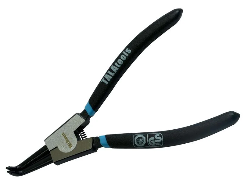 TALAtools Bent External Circlip Pliers 175mm (7in)