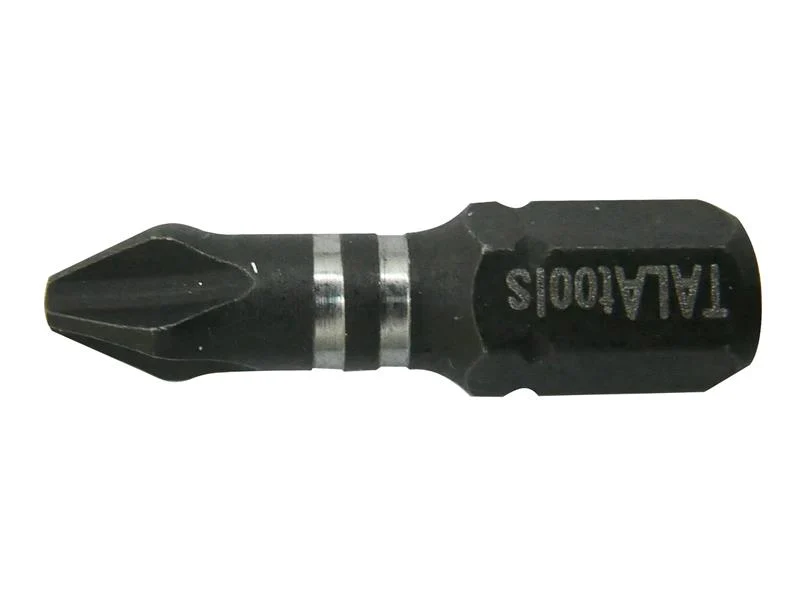 TALAtools Impact Screwdriver Bits Phillips PH2 25mm (Pack 2)