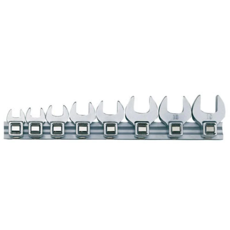 TENG TOOL Wrench Set 3/8 in dr Metric Crow Foot