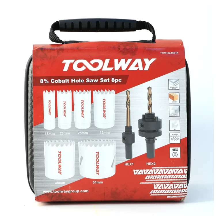 TOOLWAY 8PC COBALT HOLESAW SET - Image 3