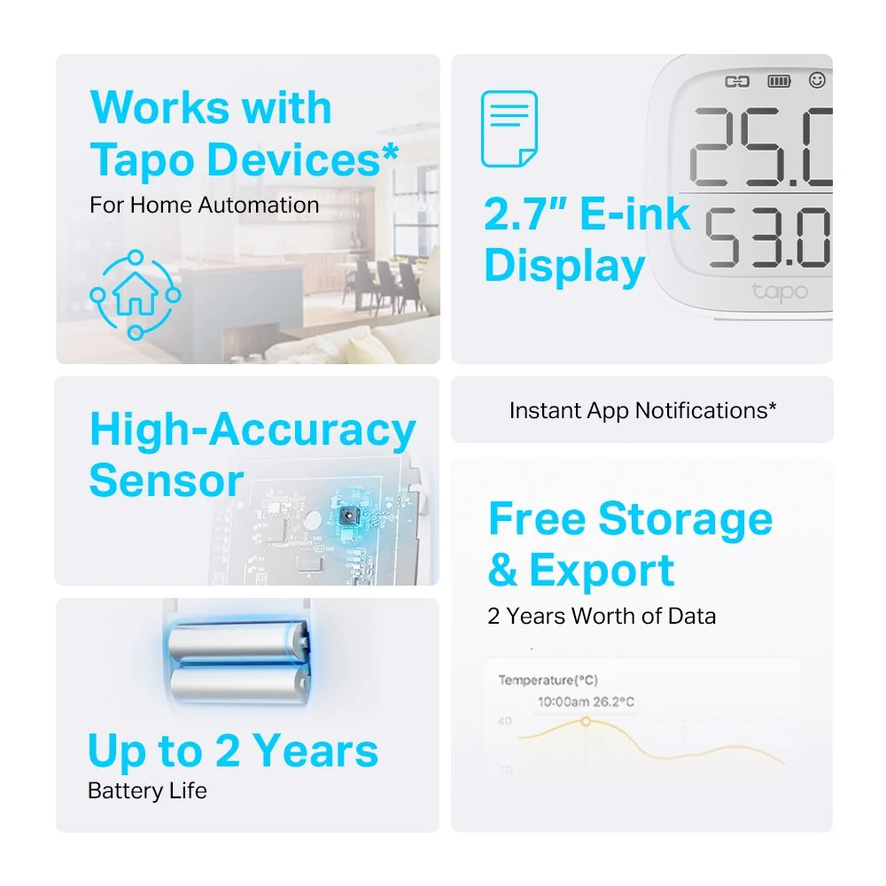TP LINK TAPO SMART TEMPERATURE AND HUMIDITY MONITOR - Image 4