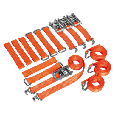 TRANSPORTER RATCHET STRAP KIT 4PC 50MM X 3M 4500KG