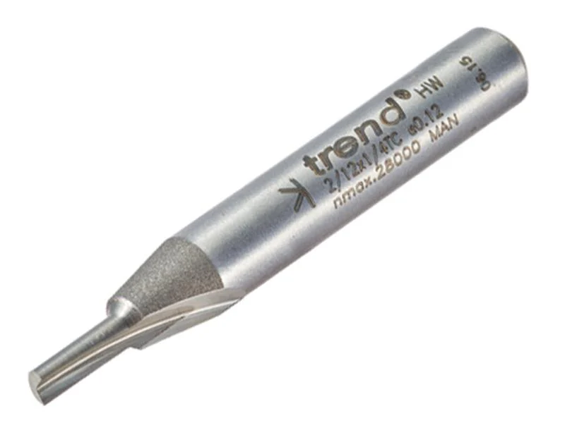 Trend 2/12 x 1/4 TCT Single Flute Cutter 2.7 x 8.0mm
