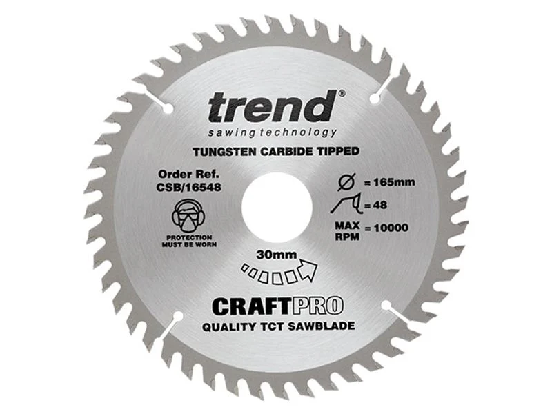 Trend CSB/16548 CraftPro Saw Blade 165 x 30mm x 48T