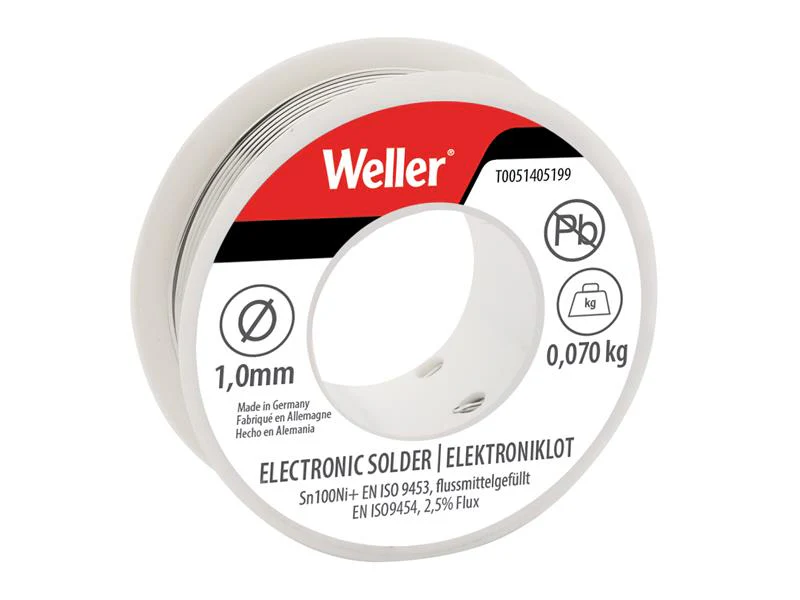 Weller Electronic Lead-Free Solder Sn100Ni100+, 1mm 70g - Image 2