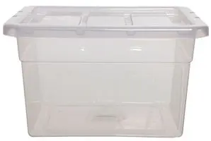 WHITEFURZE 40 CM STORAGE BOX CLEAR